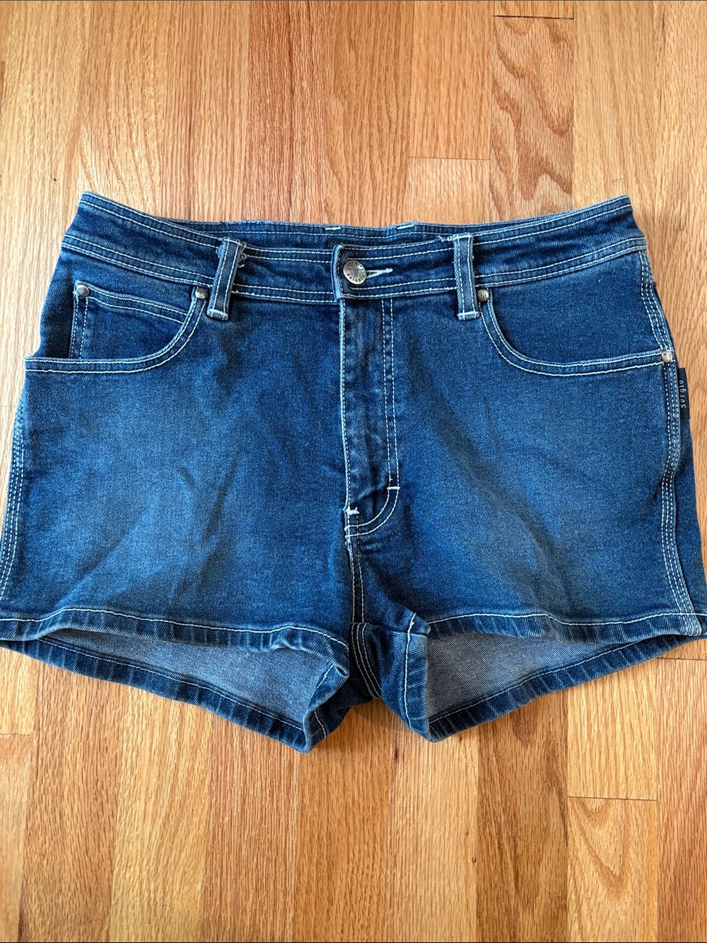 Sergio Valente Vintage 90s Y2K Stretch Mini Jean Shorts Blue Denim Size 30